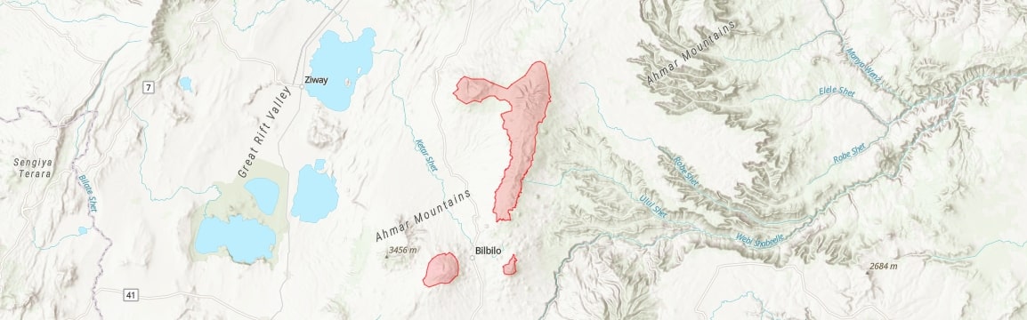 Map of the Arsi Mountains IPA
