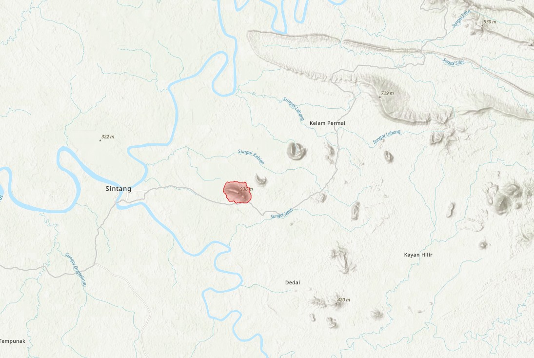 Location of Bukit Kelam in Kalimantan