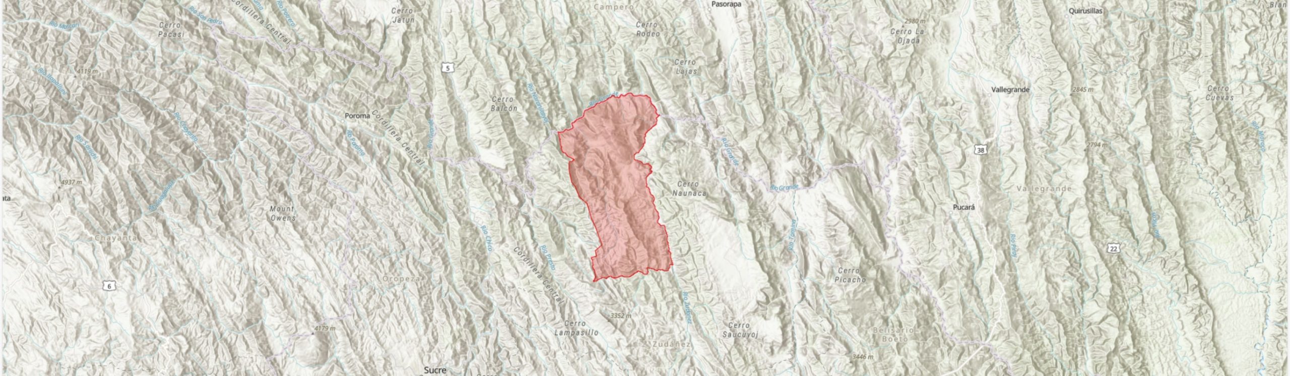 TIPAS-Bolivia-Área Natural de Manejo Integrado El Palmar IPA boundary map