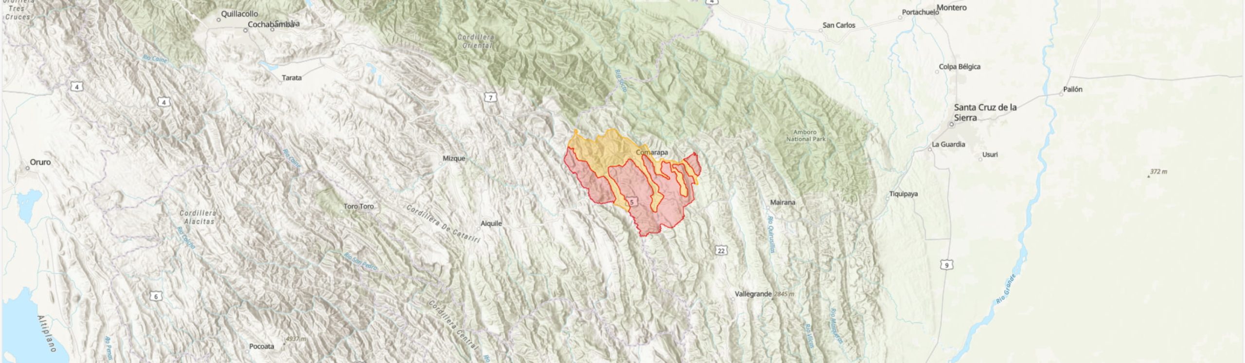 TIPAS-Bolivia-Comarapa y Saipina IPA boundary map