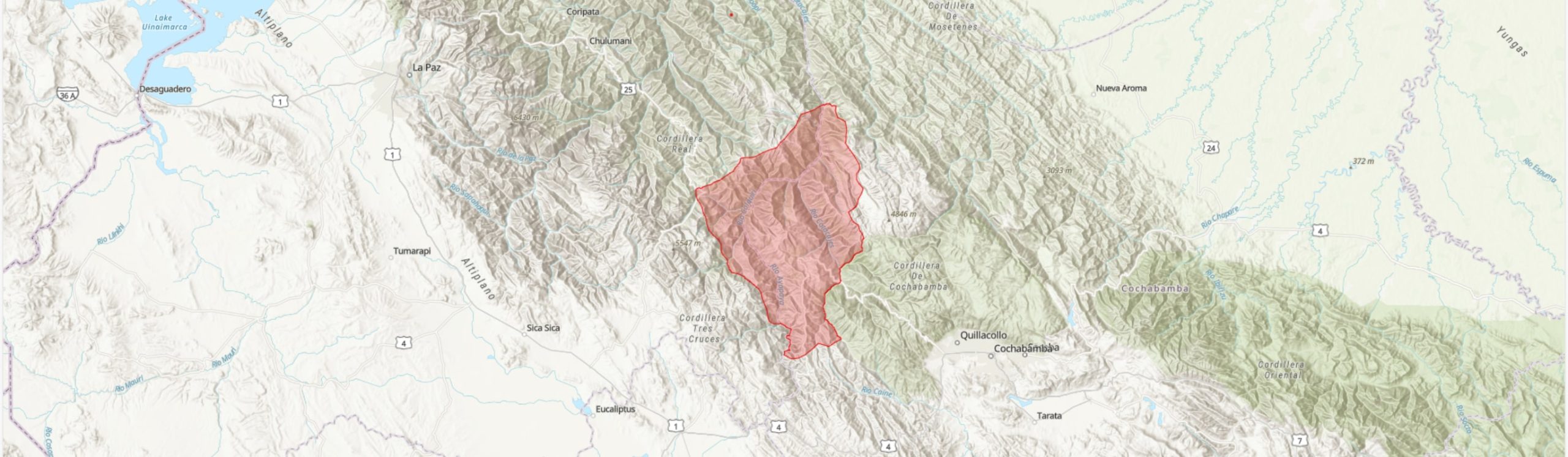 TIPAS-Bolivia-Cuenca Cotacajes IPA boundary map