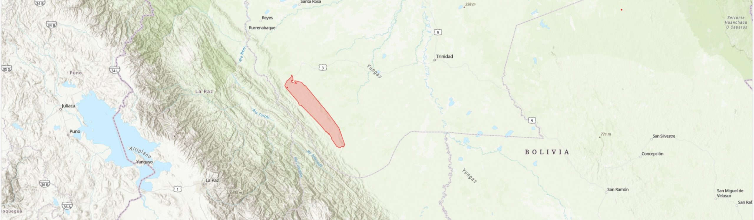 TIPAS-Bolivia-Eva Eva Mosetenes IPA boundary map