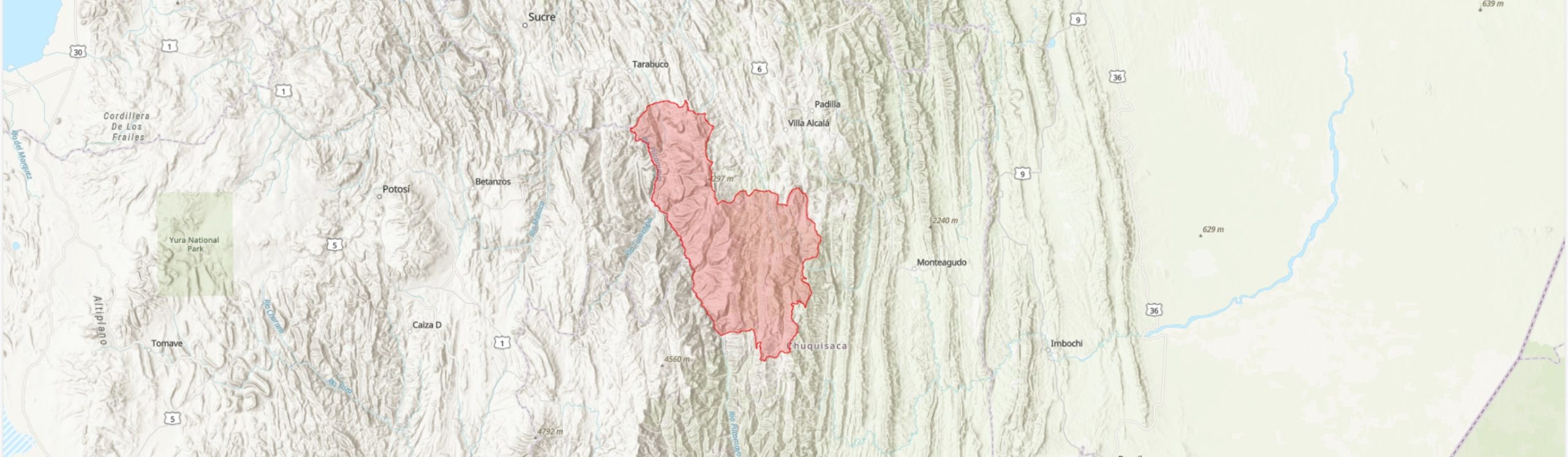 TIPAS-Bolivia-Icla y Cuenca Azero IPA boundary map
