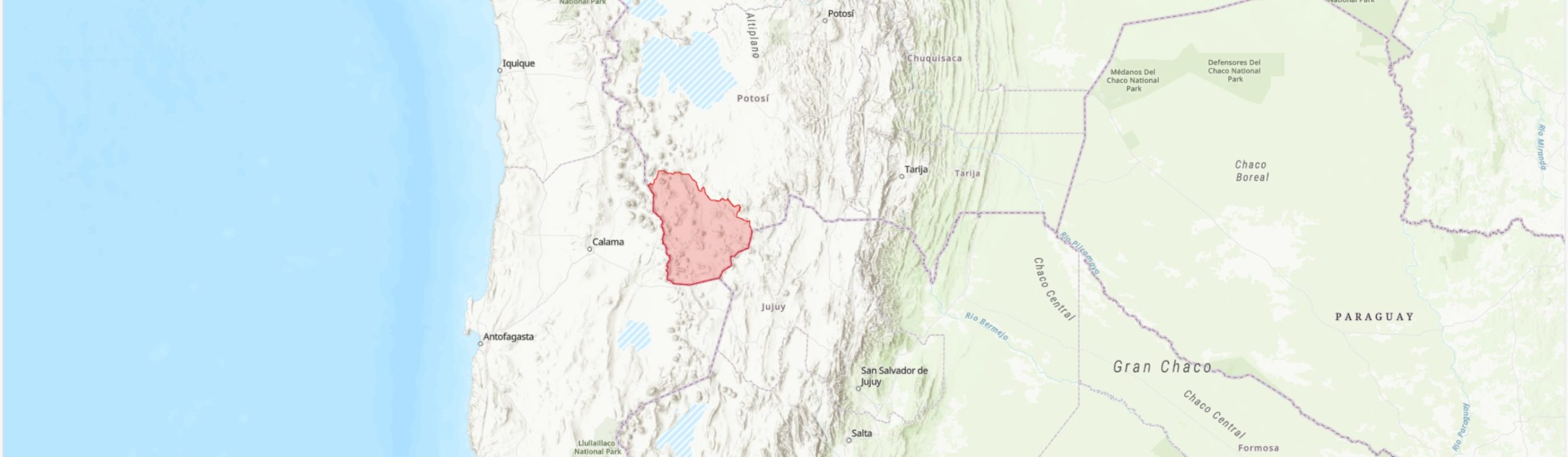 TIPAS-Bolivia-Reserva Nacional de Fauna Andina Eduardo Avaroa IPA boundary map