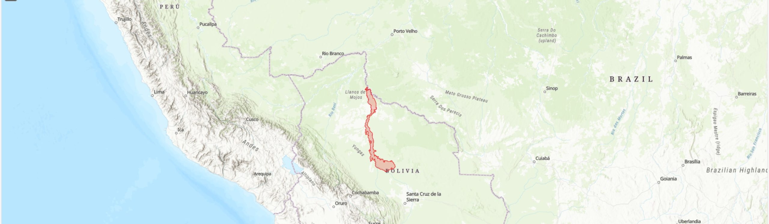 TIPAS-Bolivia-Río Mamoré IPA boundary map