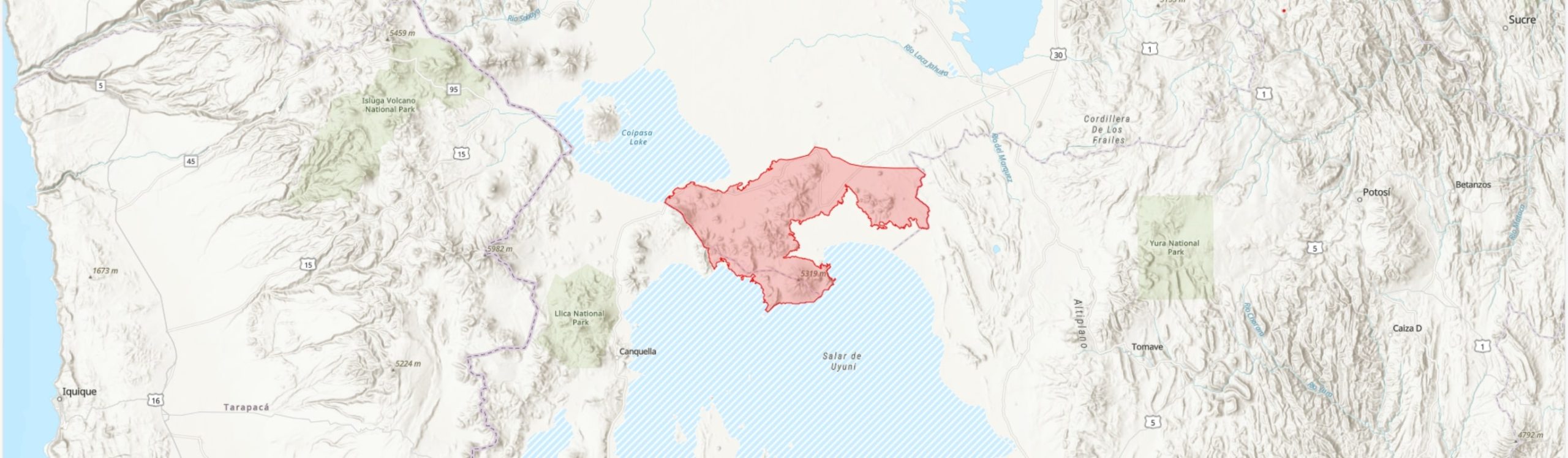 TIPAS-Bolivia-Salinas de Garci Mendoza y Tahua IPA boundary map