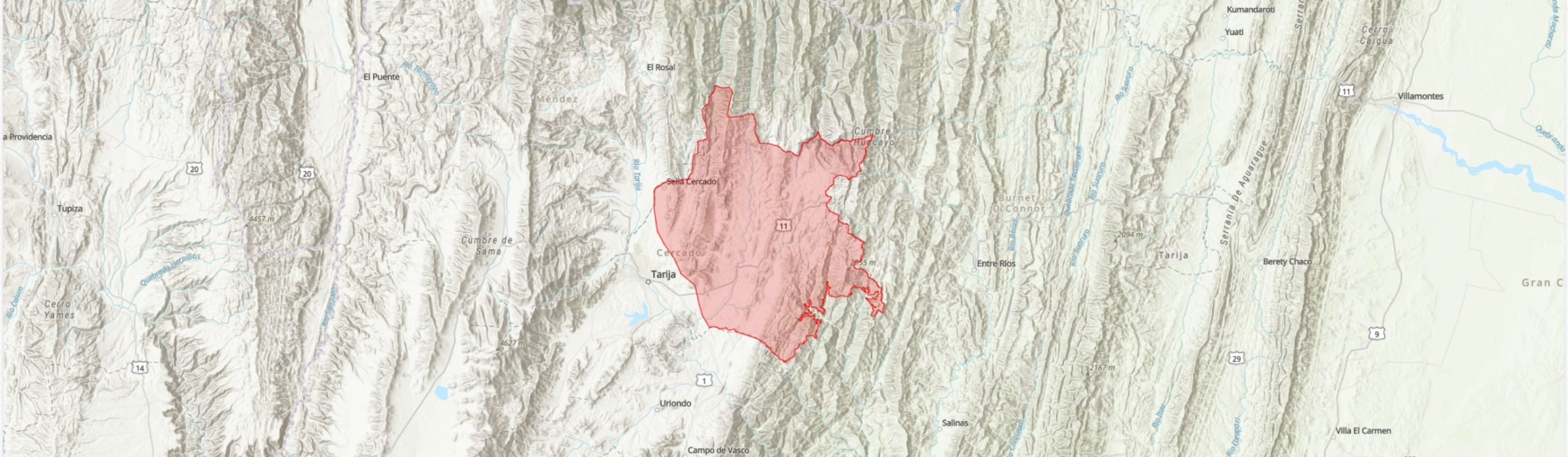 TIPAS-Bolivia-Valles de Tarija IPA boundary map